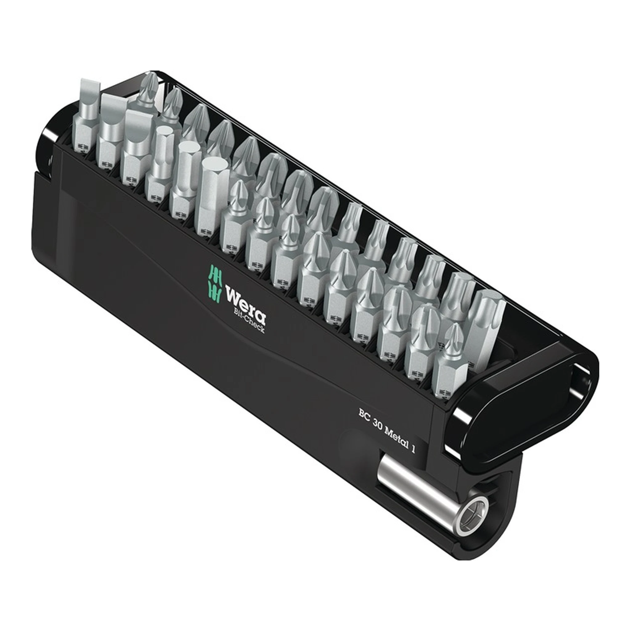 WERA | Bitsortiment Bit-Check 30 Metal 1 | 30-teilig Schlitz/PH/PZD/TX/6Kt.