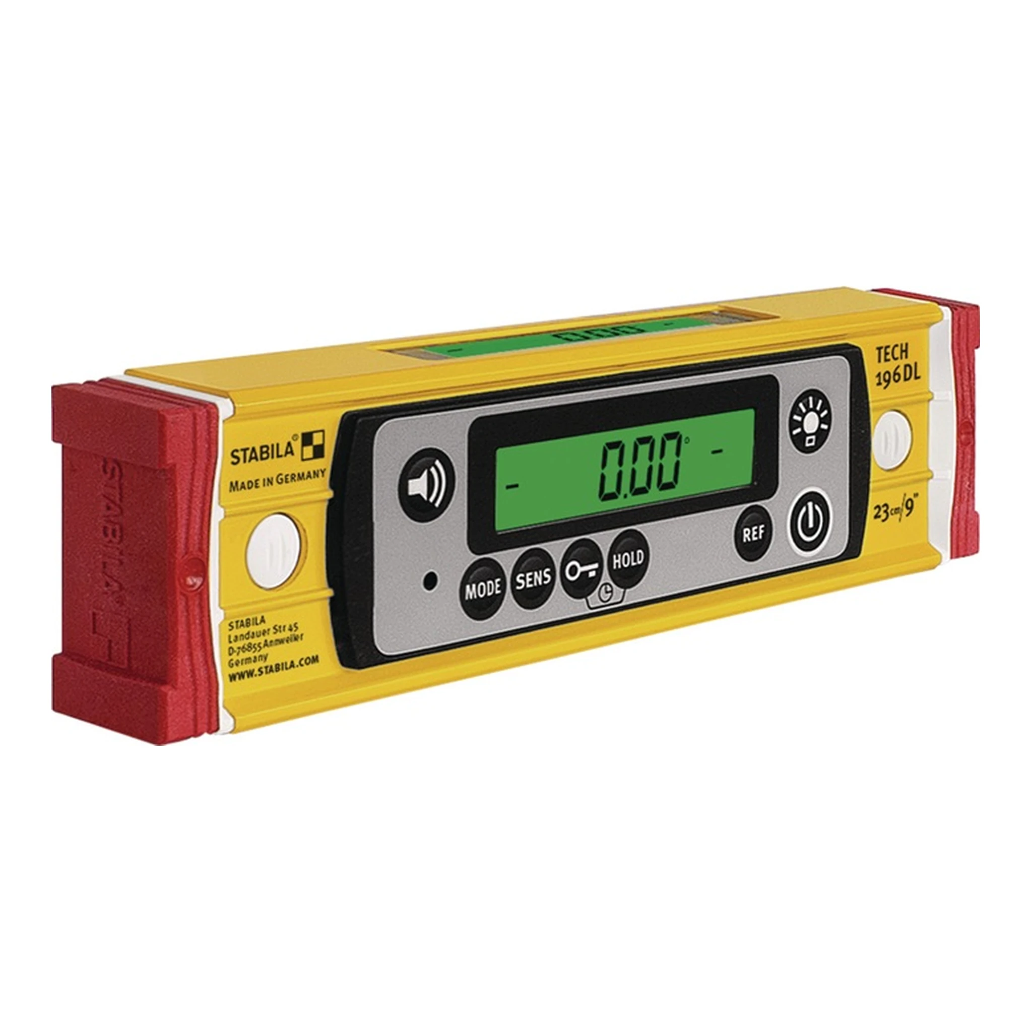 STABILA | Elektronikwasserwaage TECH 196 DL | 23 cm Aluminium gelb