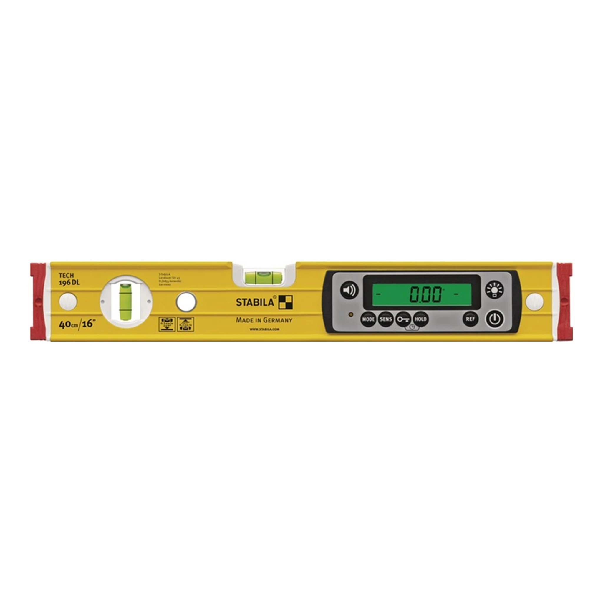 STABILA | Elektronikwasserwaage TECH 196 DL | 40 cm Aluminium gelb