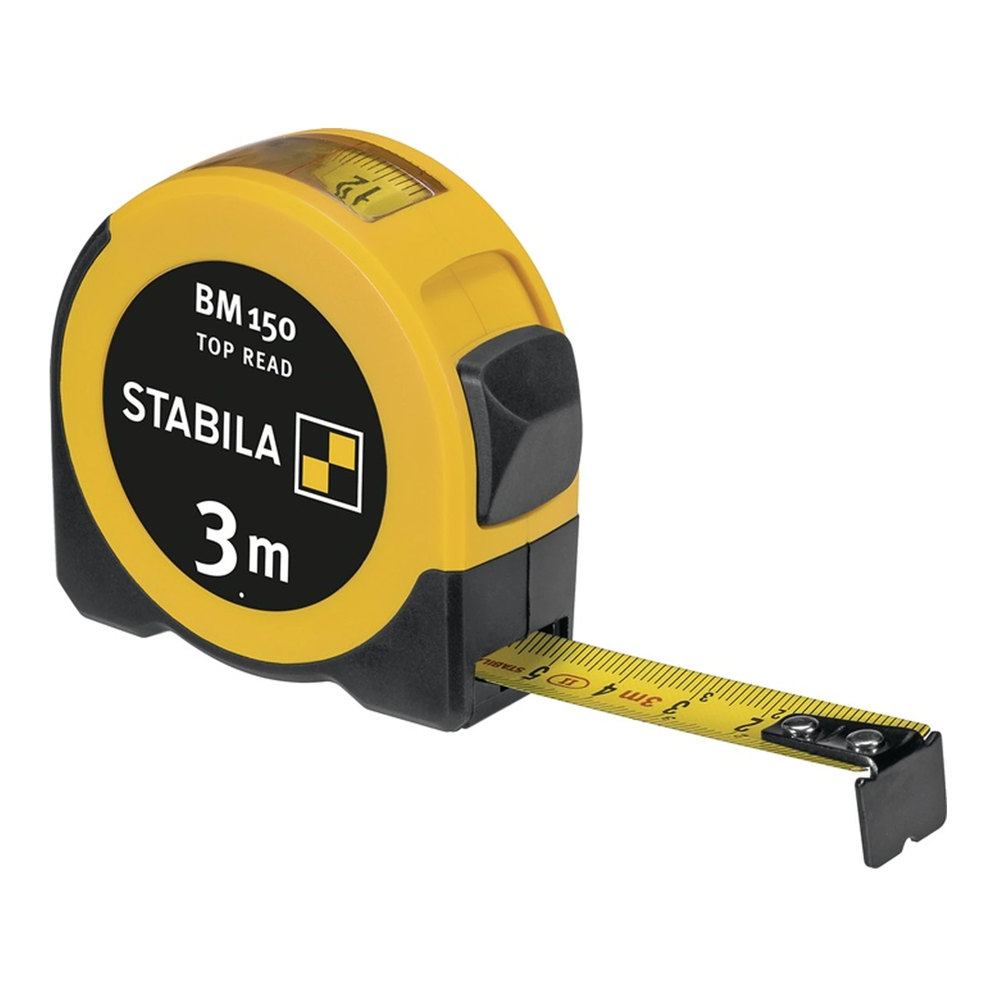 STABILA | Taschenrollbandmaß BM 150 | Länge 3 m Breite 16 mm mm/mm EGII ABS / TPE Feststeller