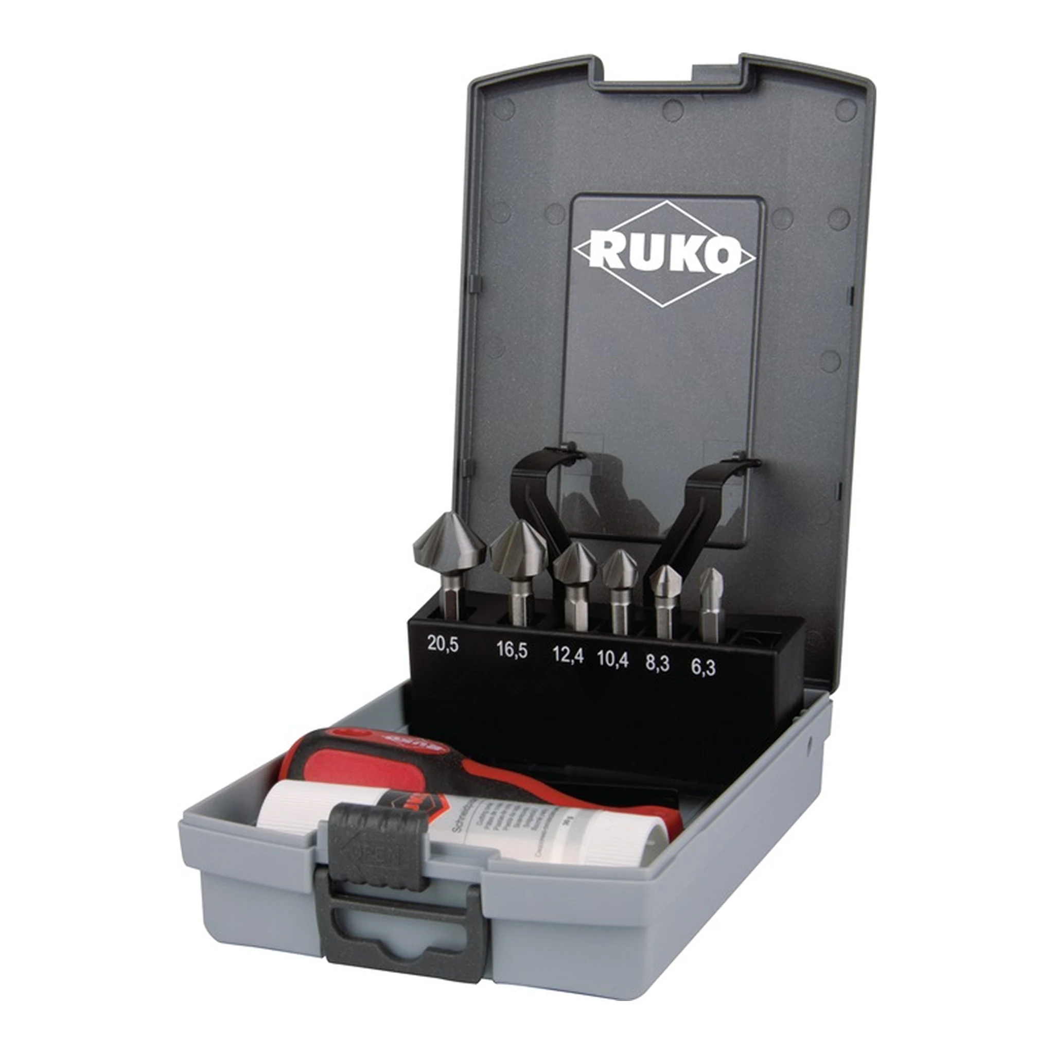 RUKO | Kegelsenkerbit-Satz | 8-teilig Größe 6,3-20,5 mm 90 ° HSS