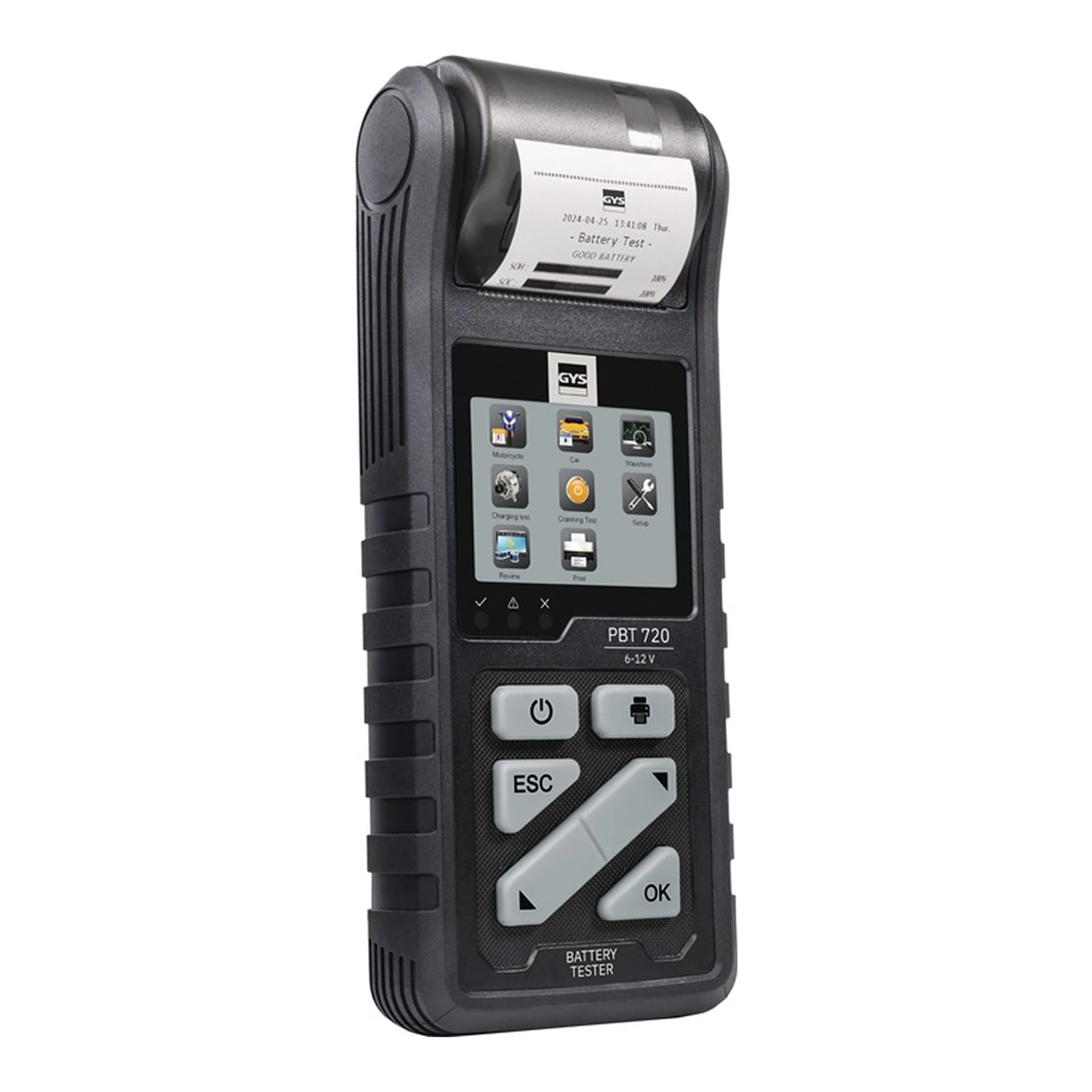 GYS | Batterietester PBT 720 | für Batterien, Starter und Lichtmaschine 6 V, 12 V