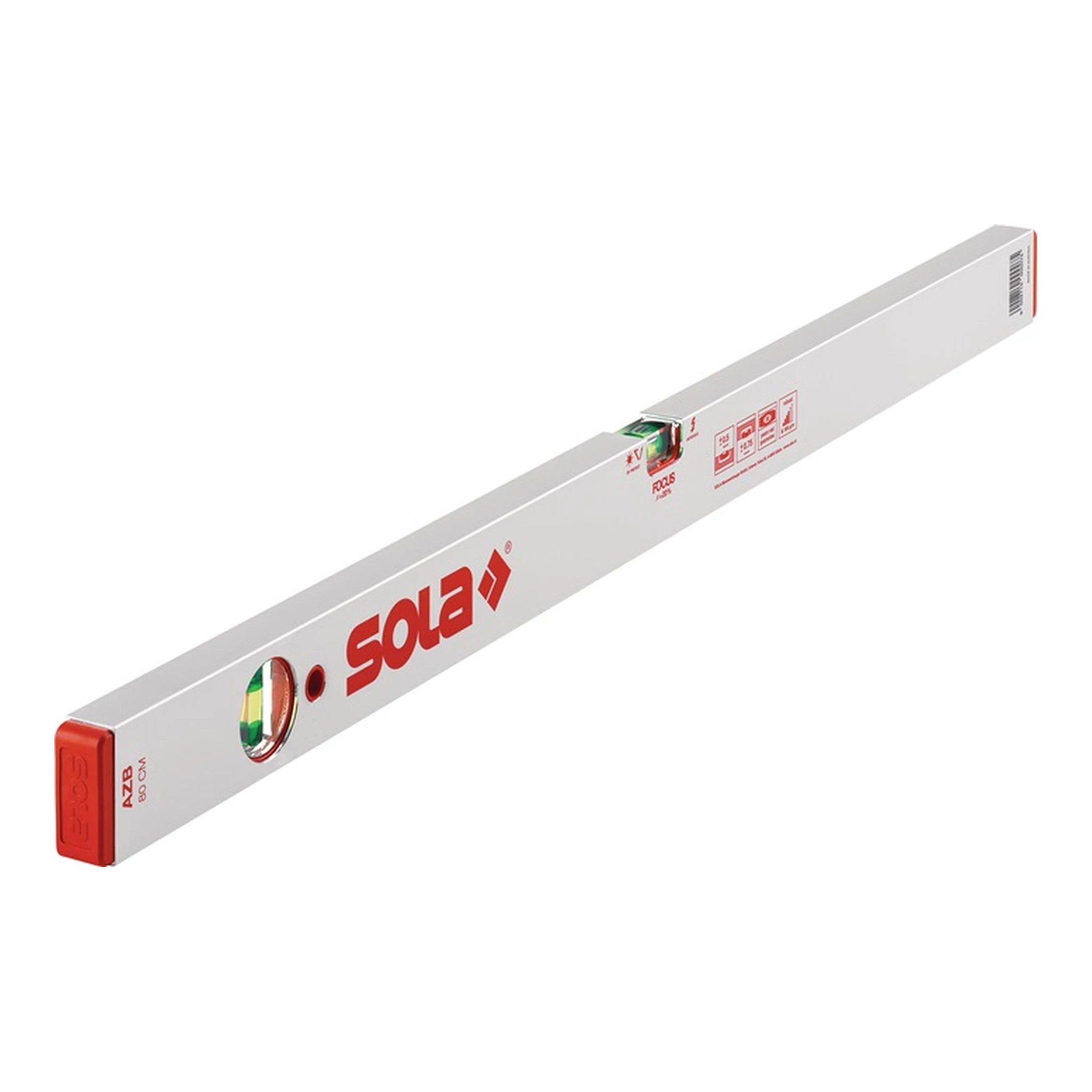 SOLA | Wasserwaage AZB | 80 cm Aluminium silber