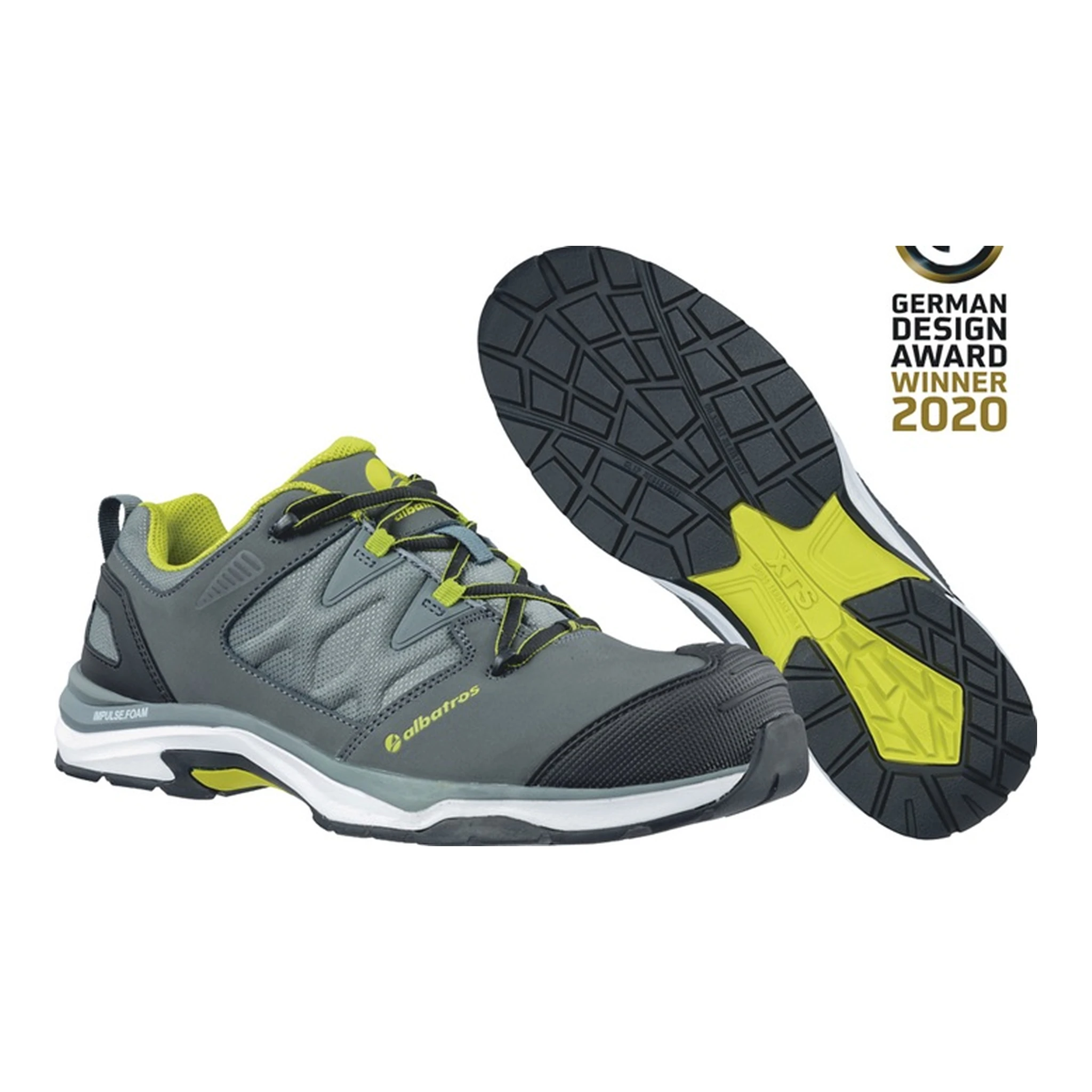 ALBATROS | Sicherheitsschuh ULTRATRAIL GREY LOW | Größe 41 W. 8/11 grau/gelb