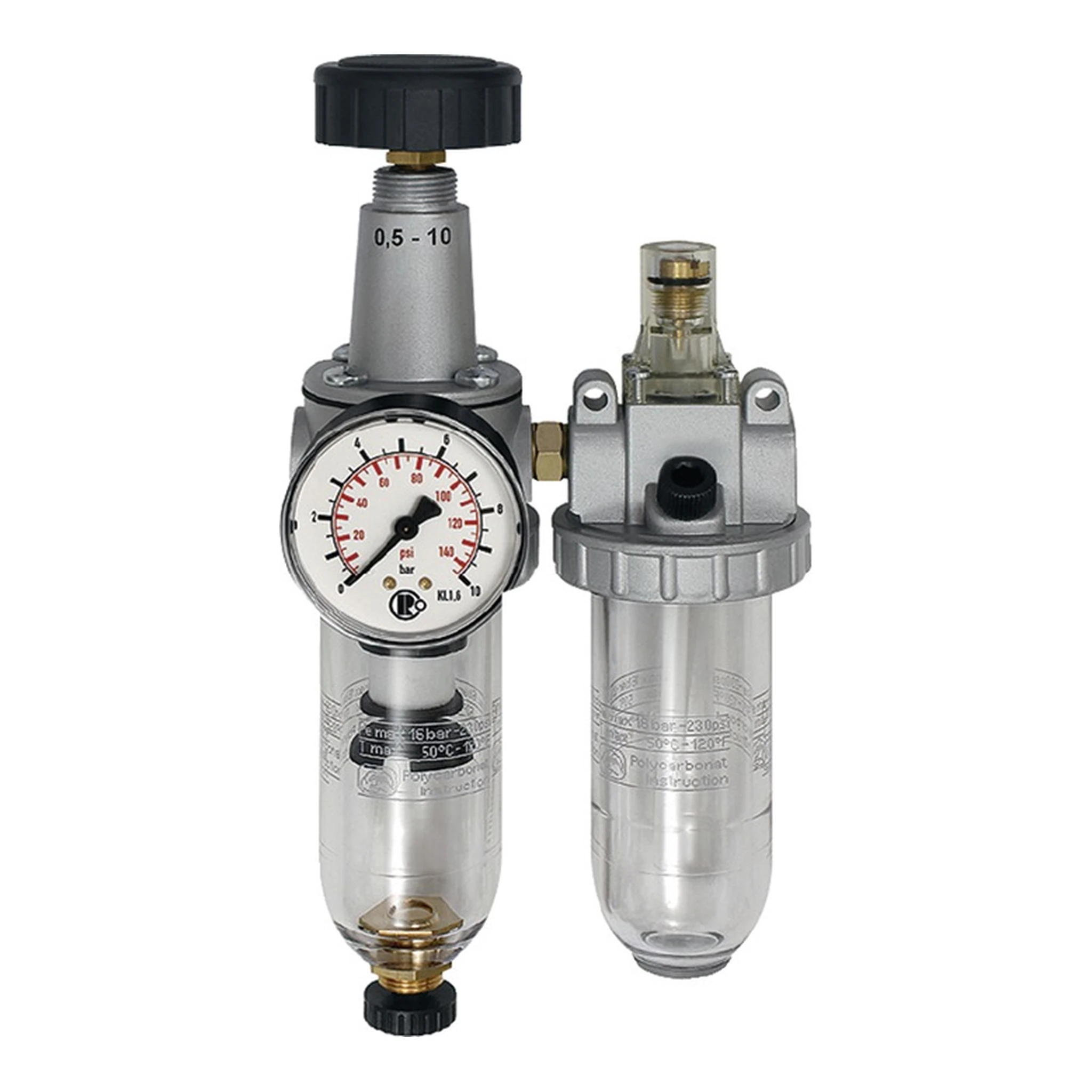 RIEGLER | Wartungseinheit Standard | Gewinde G 1/2 ″ halbautomatisch BG III 2-tlg.