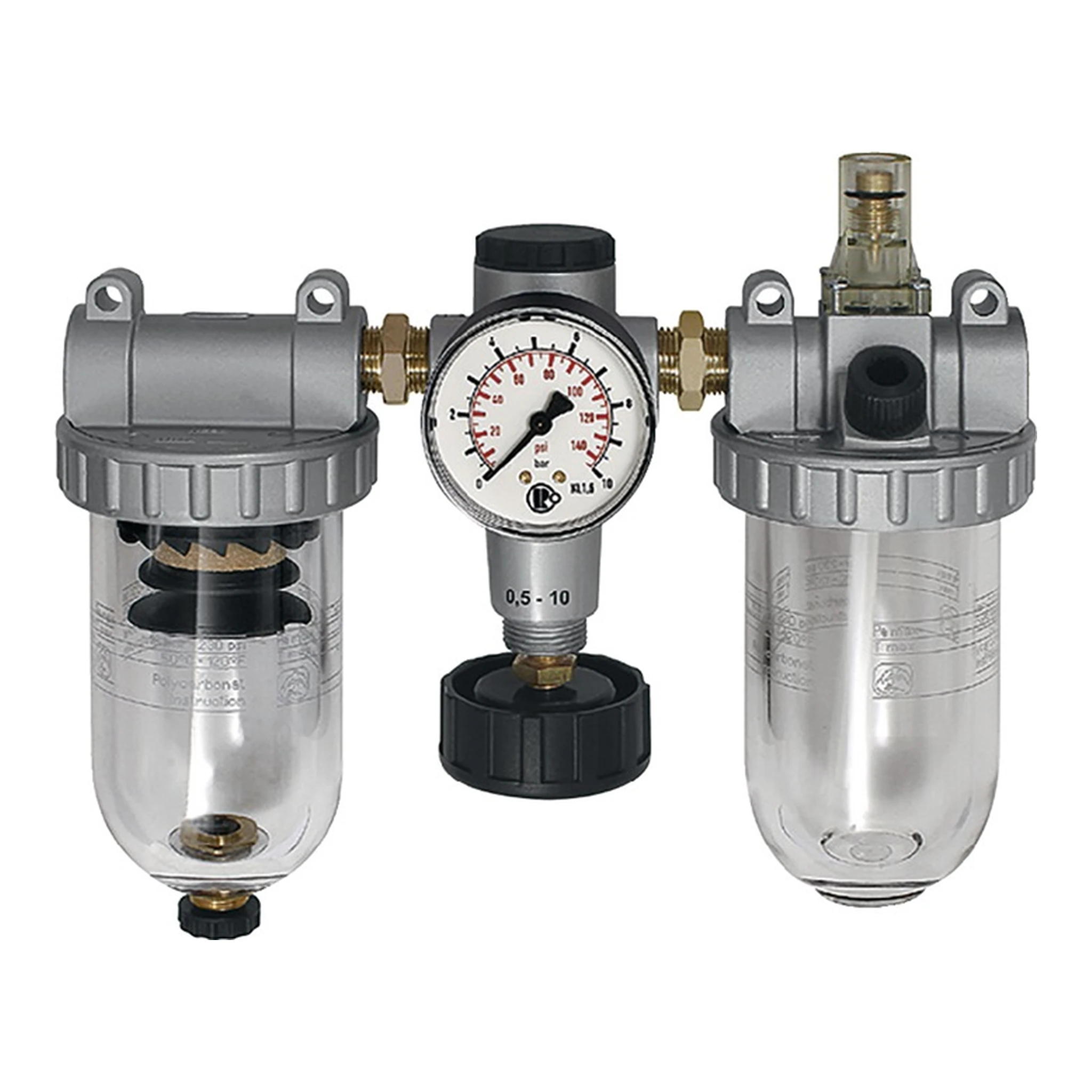 RIEGLER | Wartungseinheit Standard | Gewinde 1/2 ″ halbautomatisch BG III 3-tlg.