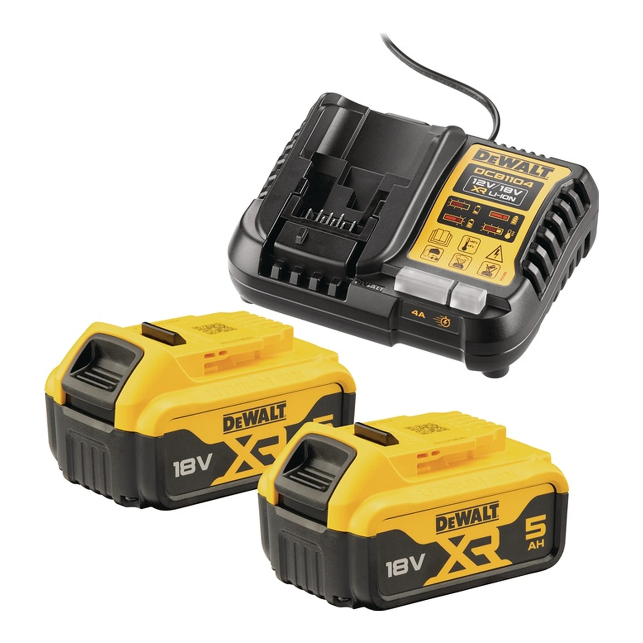 DEWALT | Akku-Starter-Set DCB1104P2 | 18 V 5 Ah