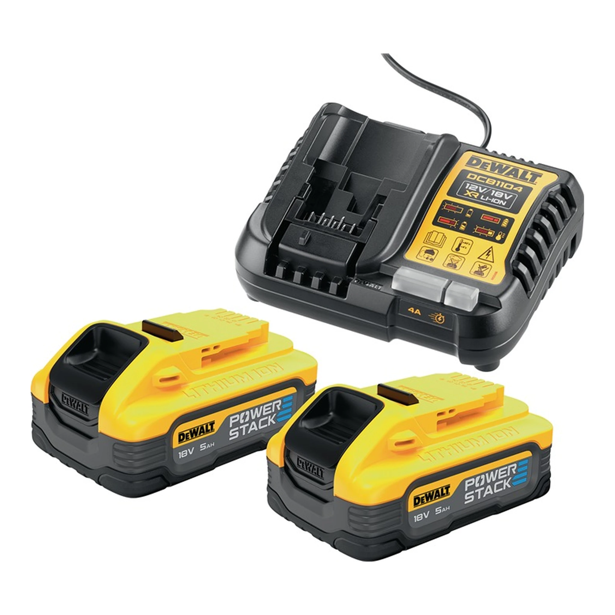 DEWALT | Akku-Starter-Set DCB1104H2 | 18 V 5 Ah