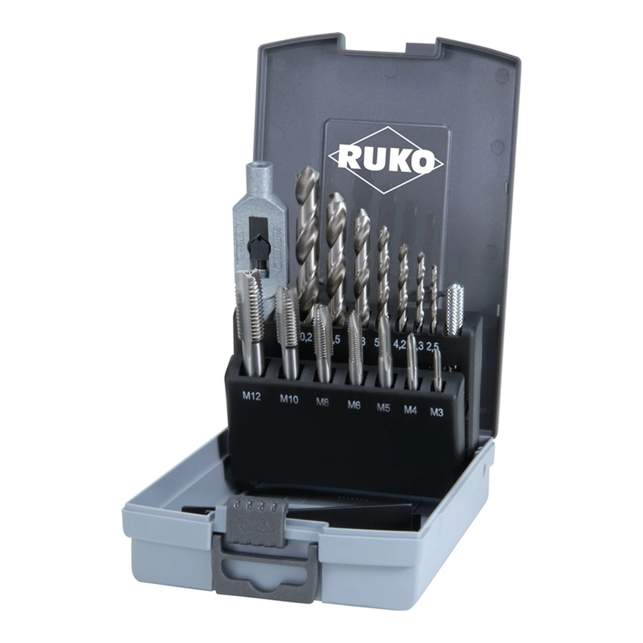RUKO | Gewindebohrer-Satz | Form B ca. 4-5 Gänge mit Schälanschnitt metrisch HSS
