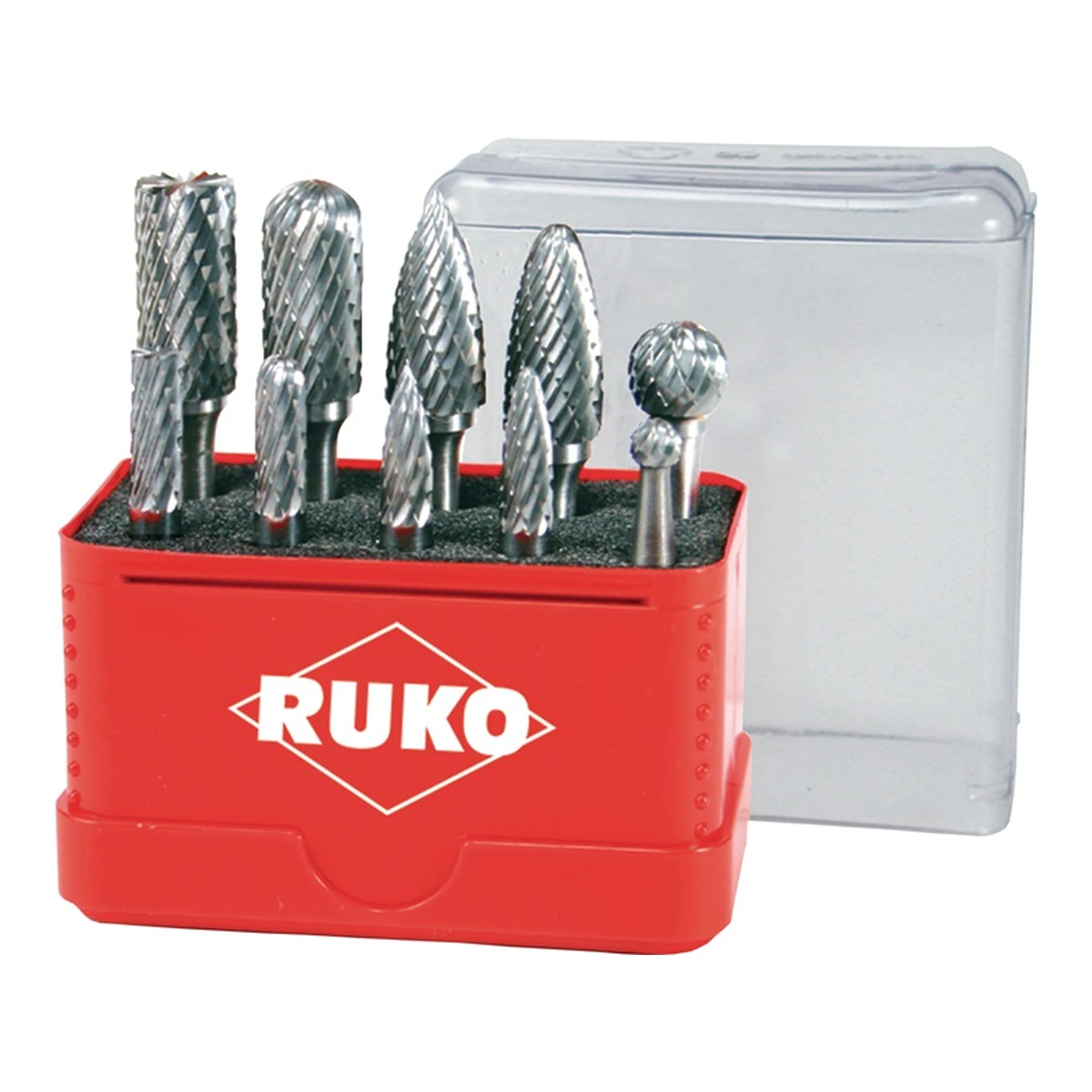 RUKO | Frässtift-Satz | Schaft-Ø 6 mm 10 teilig HM ZYA-ST/WRC/SPG/RBF/KUD