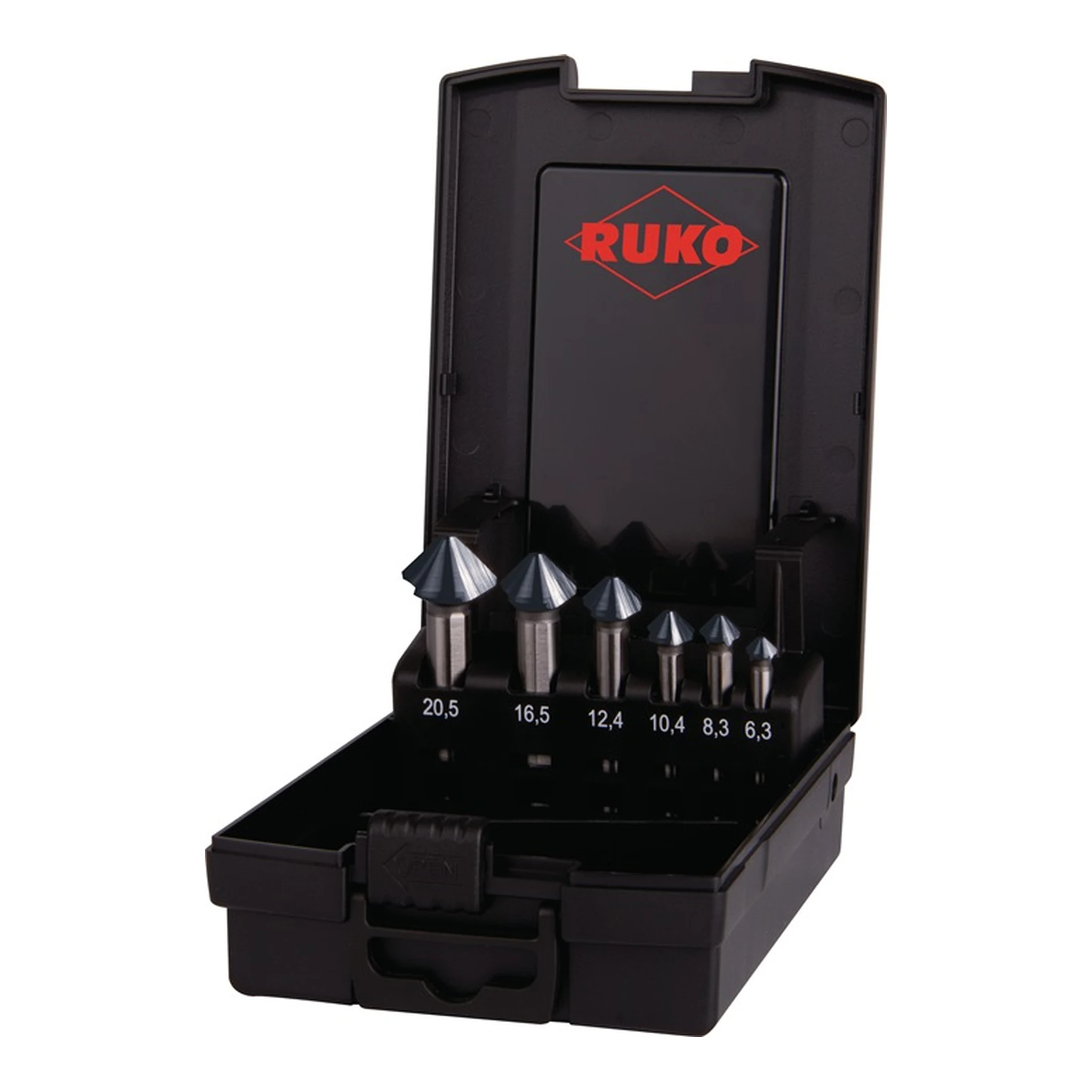 RUKO | Kegelsenker-Satz DIN 335 90 ° ULTIMATECUT | 6,3-20,5 mm HSSE-Co 5 RUnaTEC 6-teilig