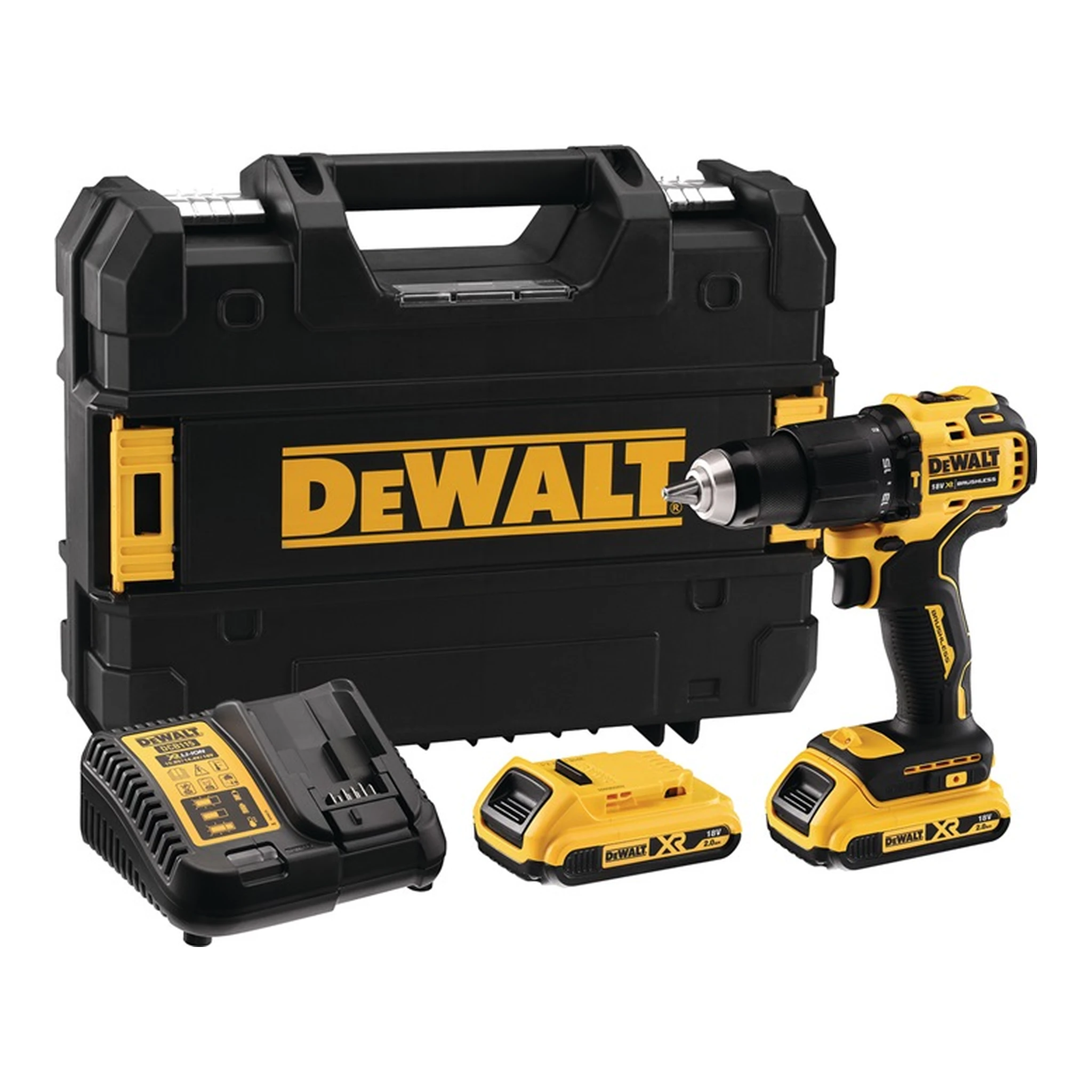 DEWALT | Akku-Schlagbohrschrauber DCD709D2T | 18 V 2 Ah 1,5-13 mm