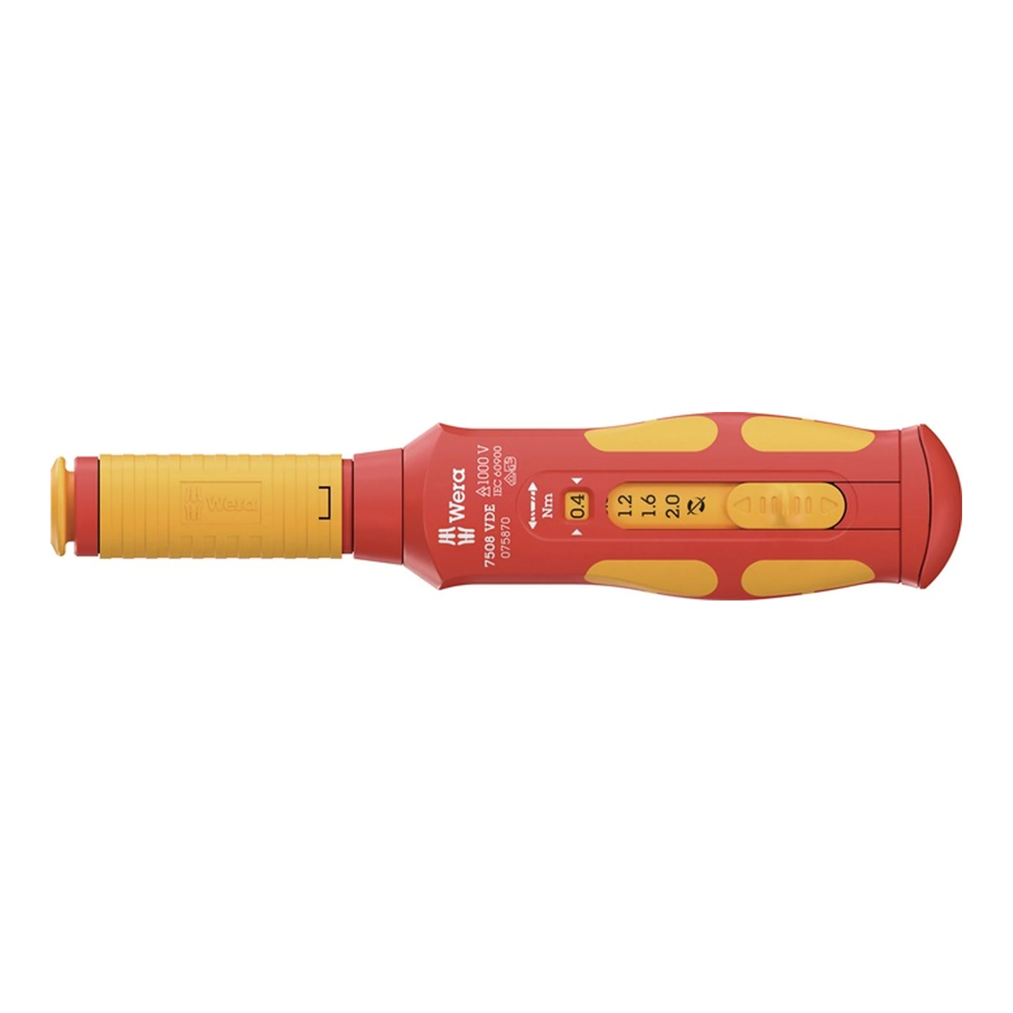 WERA | Drehmomentschraubendreher 7508 VDE Kraftform Safe-Torque Speed | 9 mm 0,4 - 2 Nm