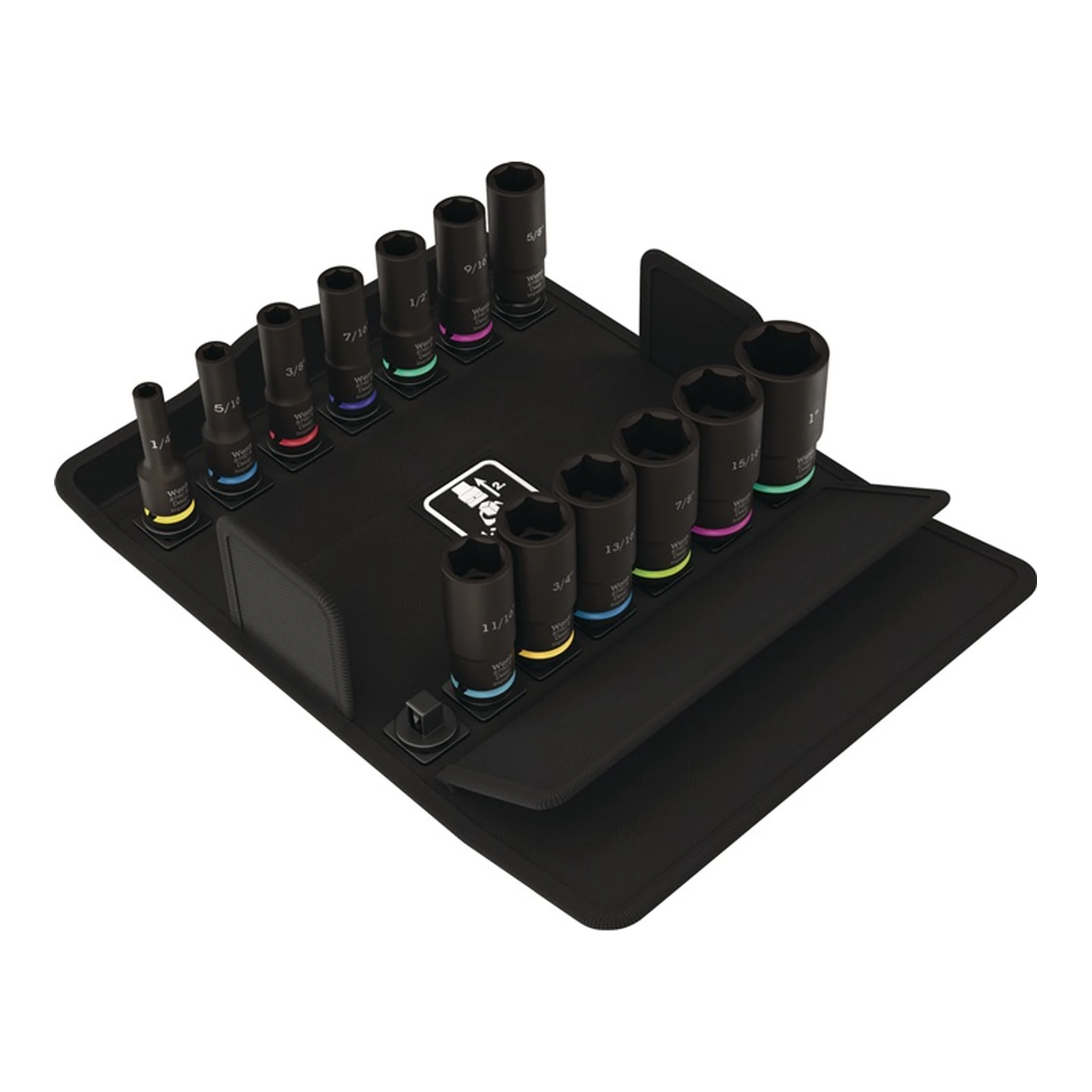 WERA | Steckschlüssel-Satz 8790 B Impaktor Deep Imperial Set 1 | 13-teilig 3/8 ″