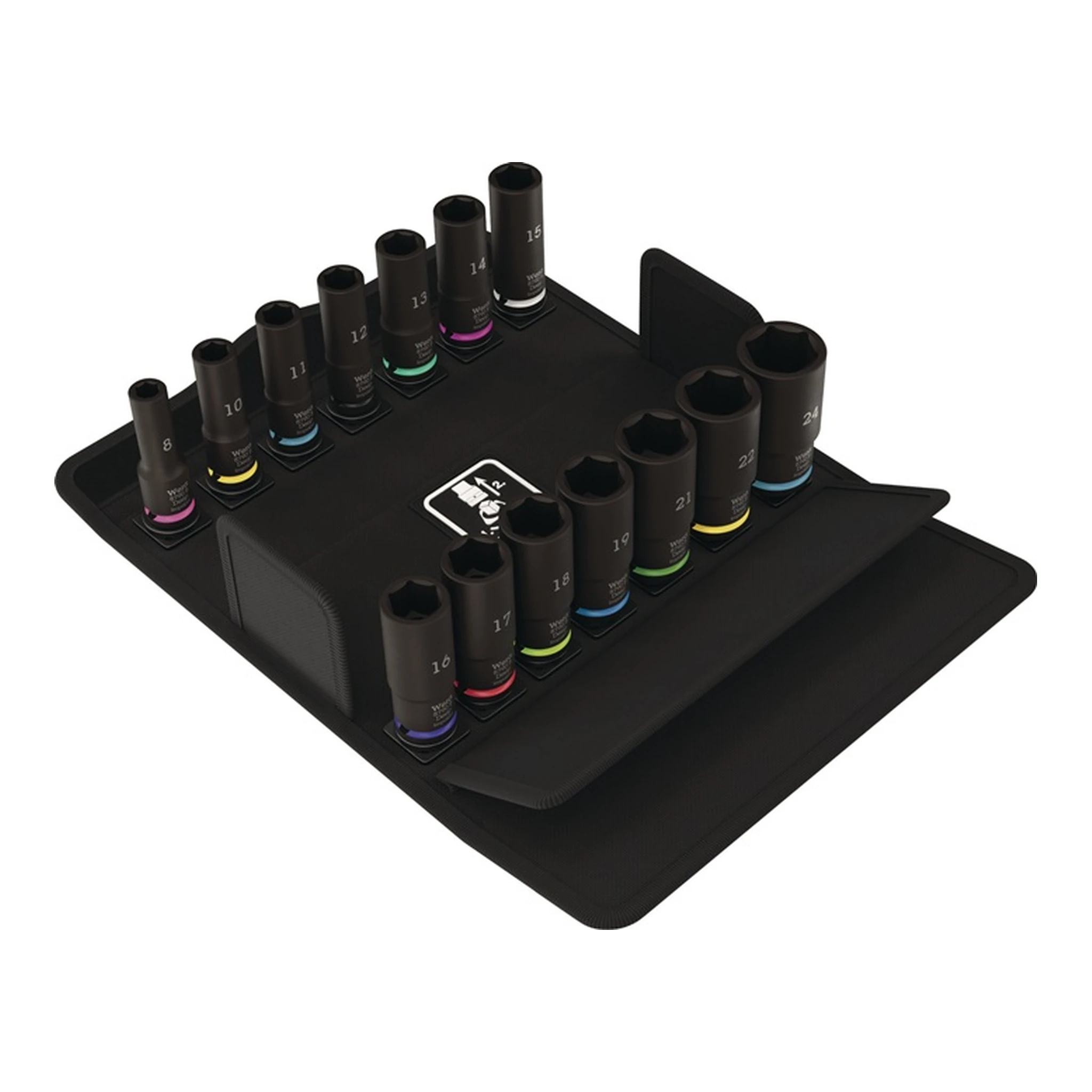 WERA | Steckschlüssel-Satz 8790 B Impaktor Deep Set 1 | 14-teilig 3/8 ″