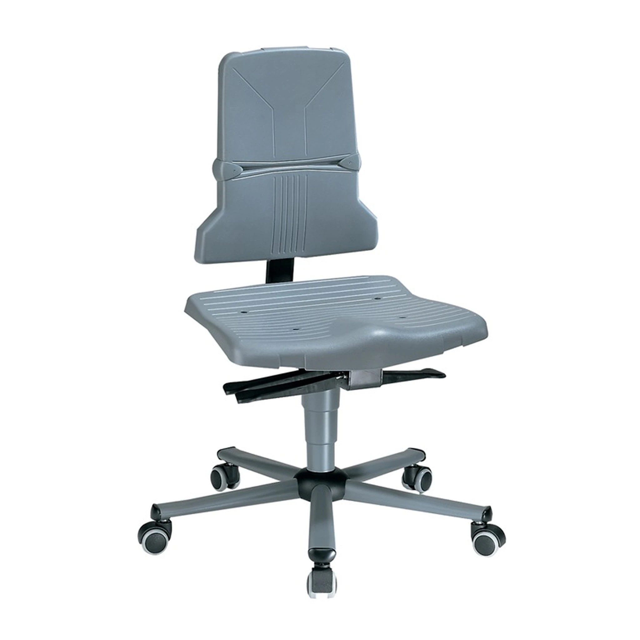 BIMOS | Arbeitsdrehstuhl Sintec B | Rollen Polypropylen grau