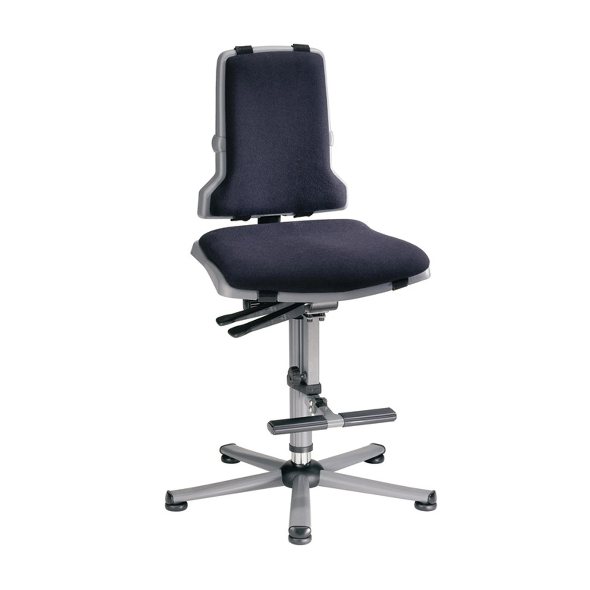 BIMOS | Arbeitsdrehstuhl Sintec C | Bodengleiter + Aufstiegshilfe Polypropylen grau