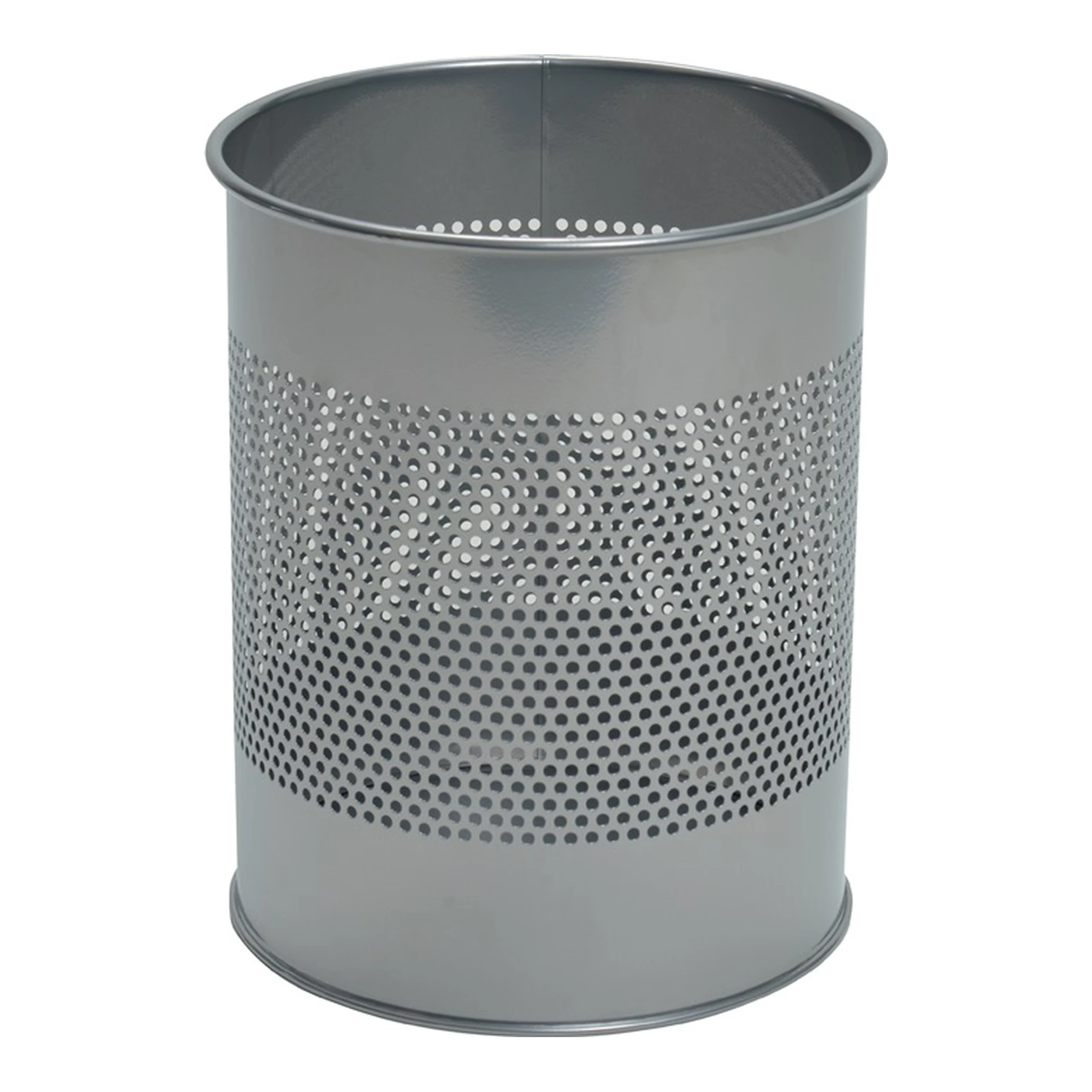 DURABLE | Papierkorb | 15 l H315xØ260 mm mit Lochraster Metall epoxidharzbeschichet
