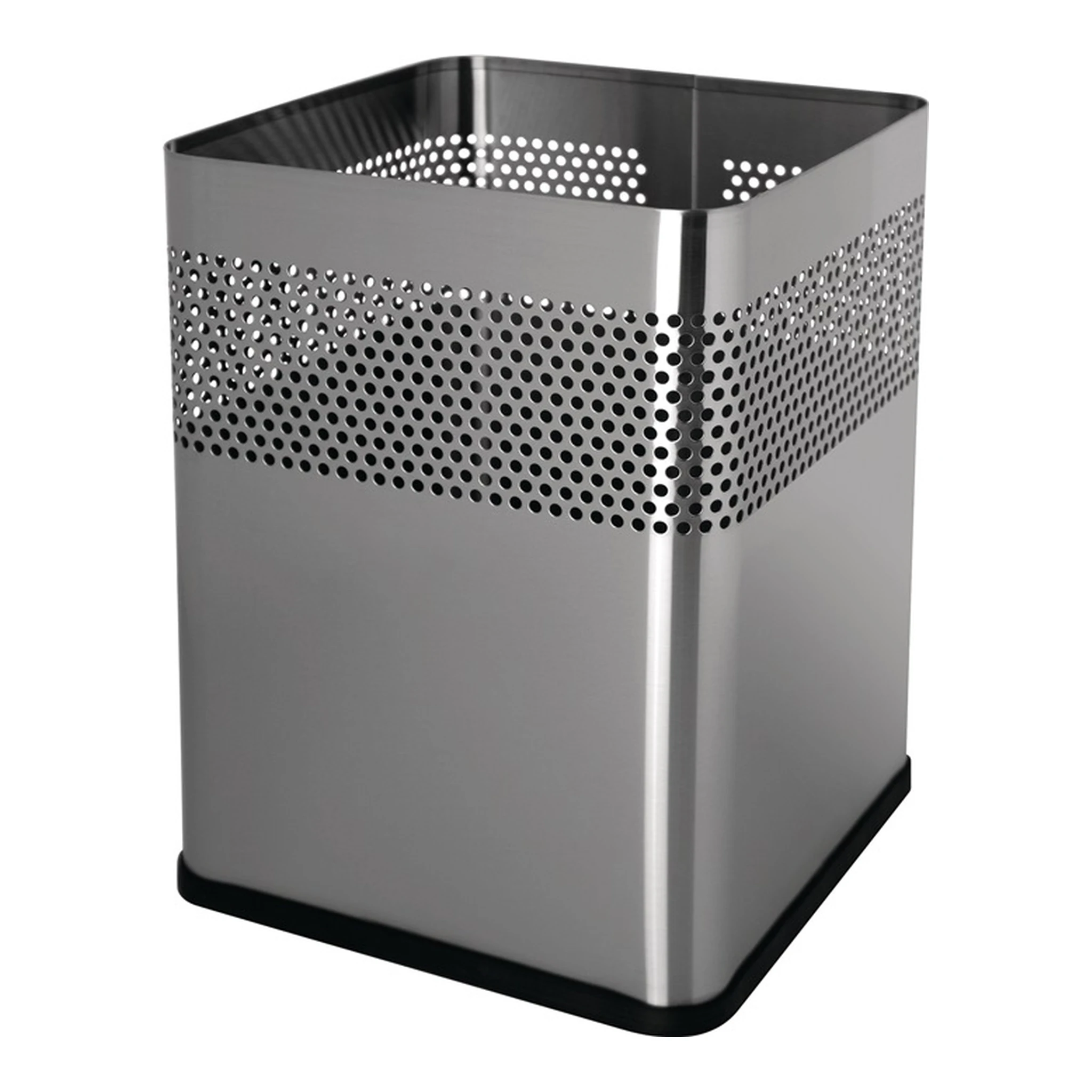 HELIT | Papierkorb | 18 l H325xB240xT240 mm quadratisch Edelstahl