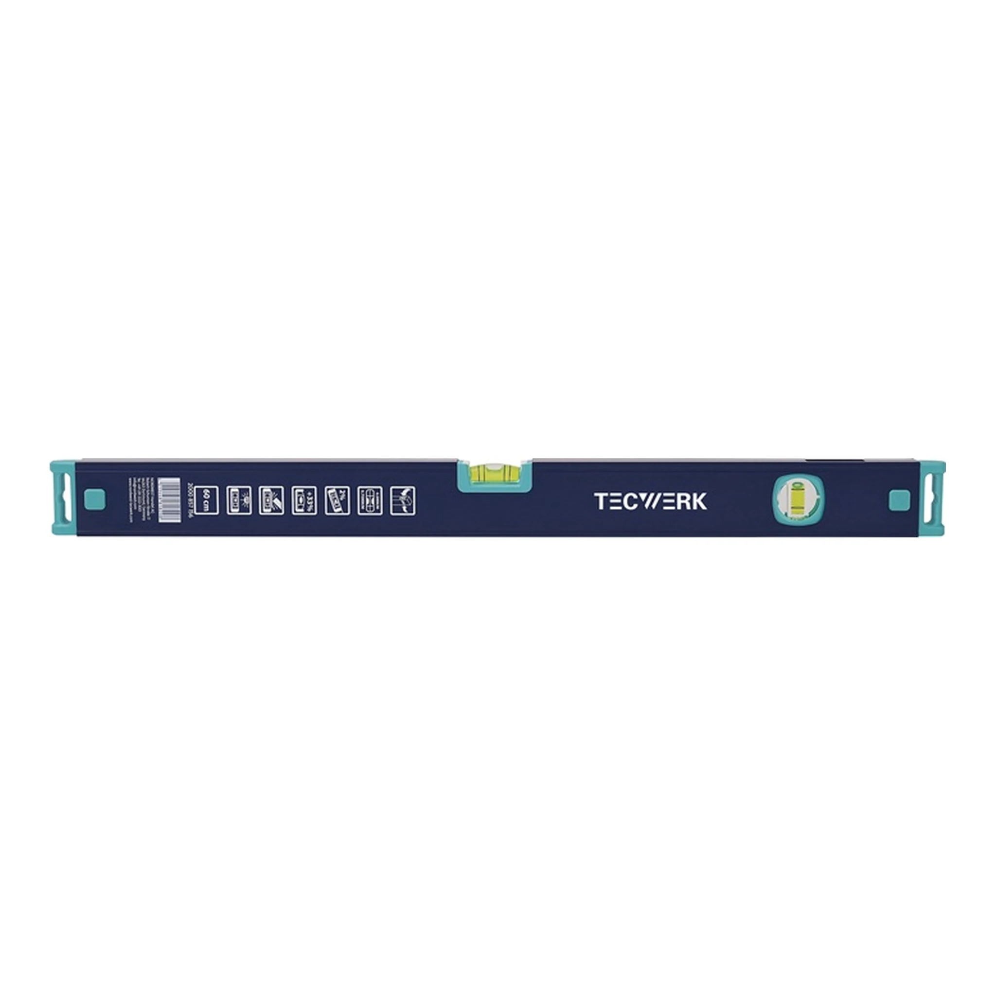 TECWERK | Wasserwaage | 60 cm Aluminium blau