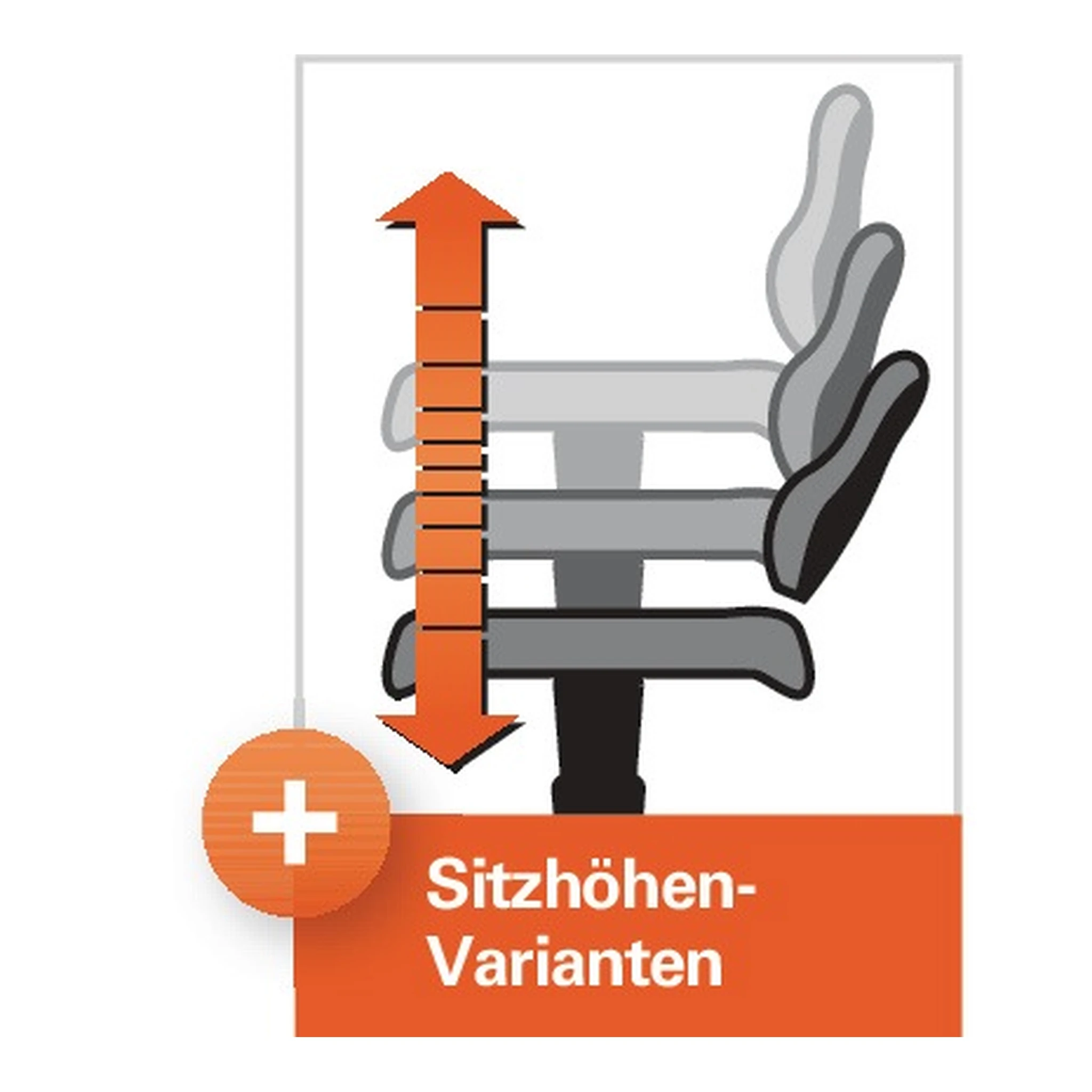 TECWERK | Arbeitsdrehstuhl | Bodengleiter Integralschaum schwarz – Bild 2