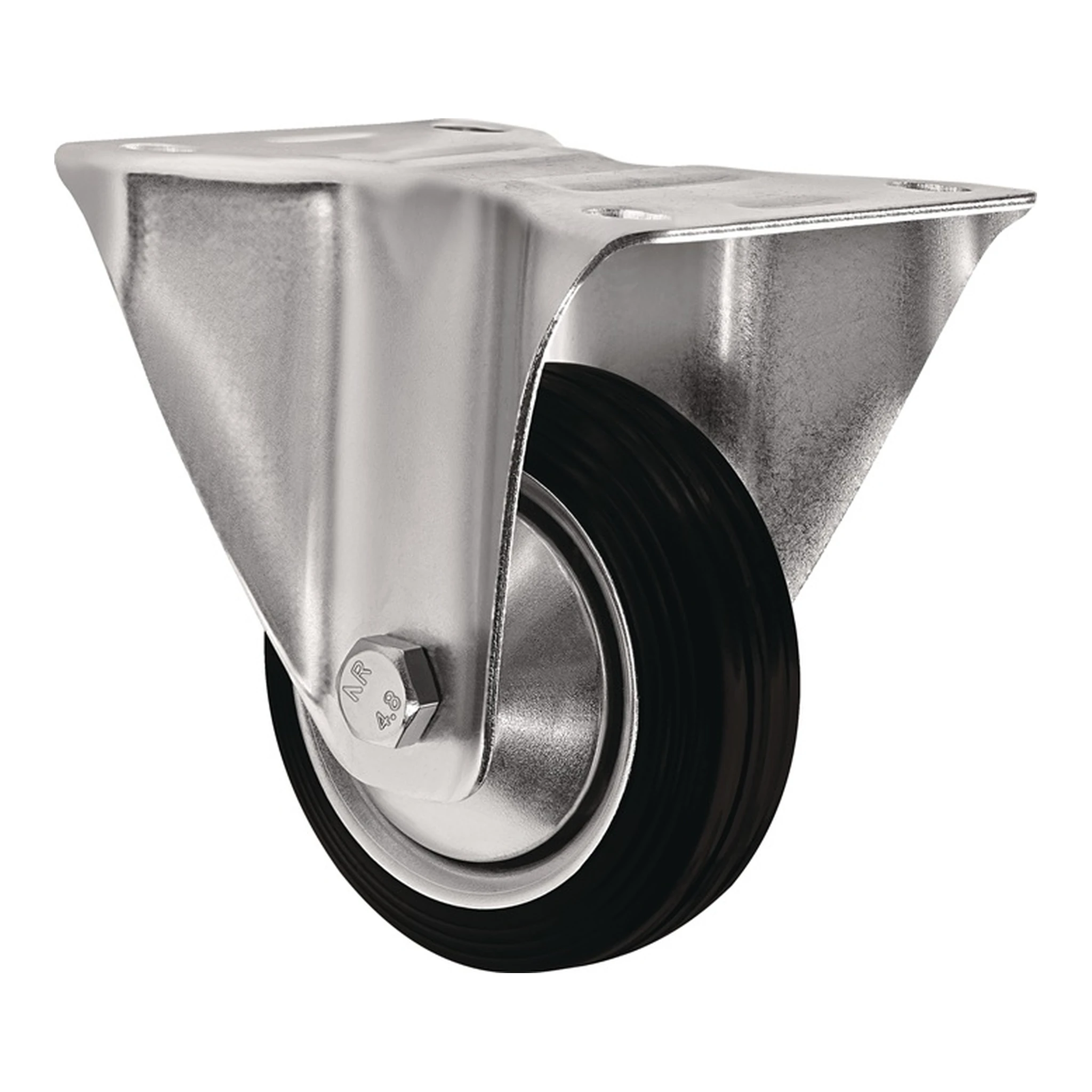 TECWERK | Bockrolle | Rad-Ø 100 mm Tragfähigkeit 75 kg Vollgummi