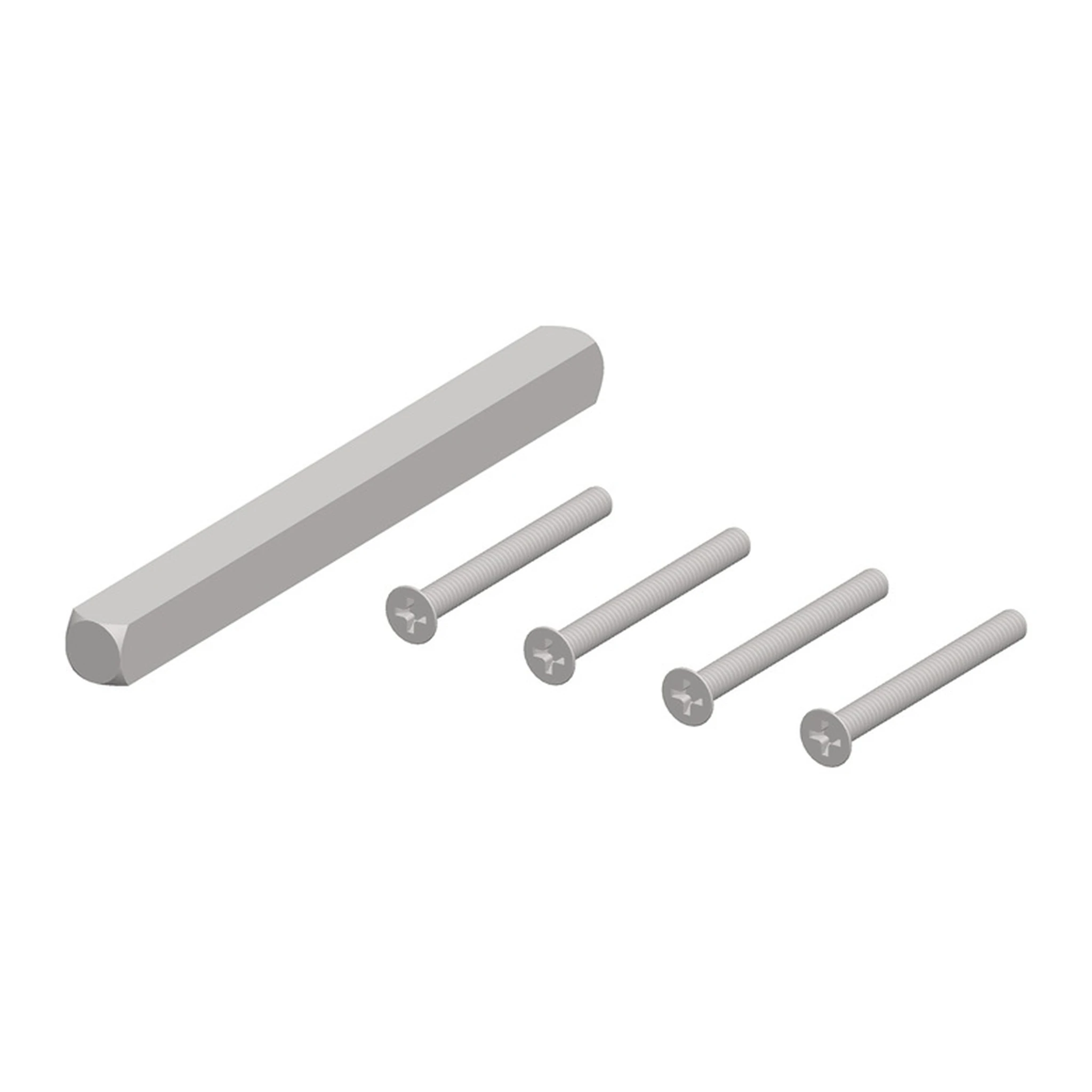 TECWERK | Befestigungs-Set NW-400-11 | 57-66 mm 4xM4 x 70 mm Vierkant 8 mm