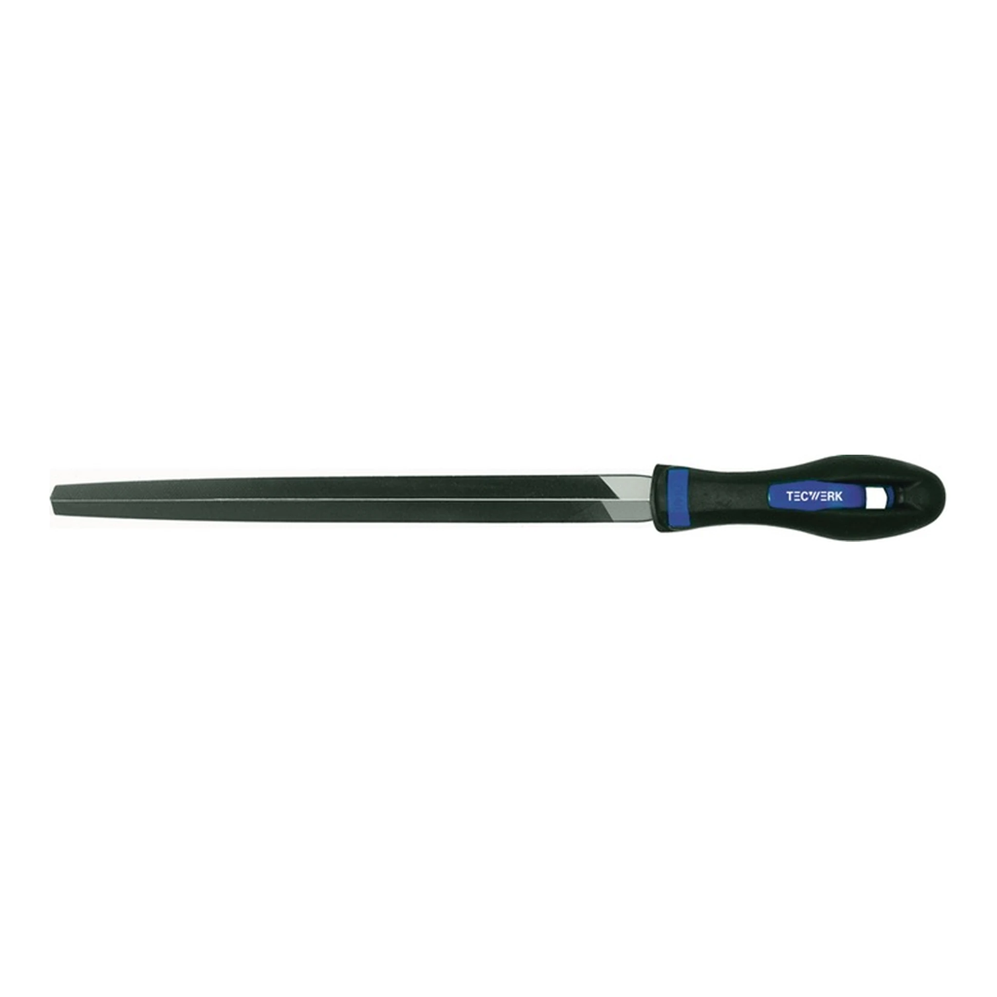 TECWERK | Werkstattfeile DIN 7261 | Länge 200 mm Querschnitt 14 mm Hieb 2 Dreikant