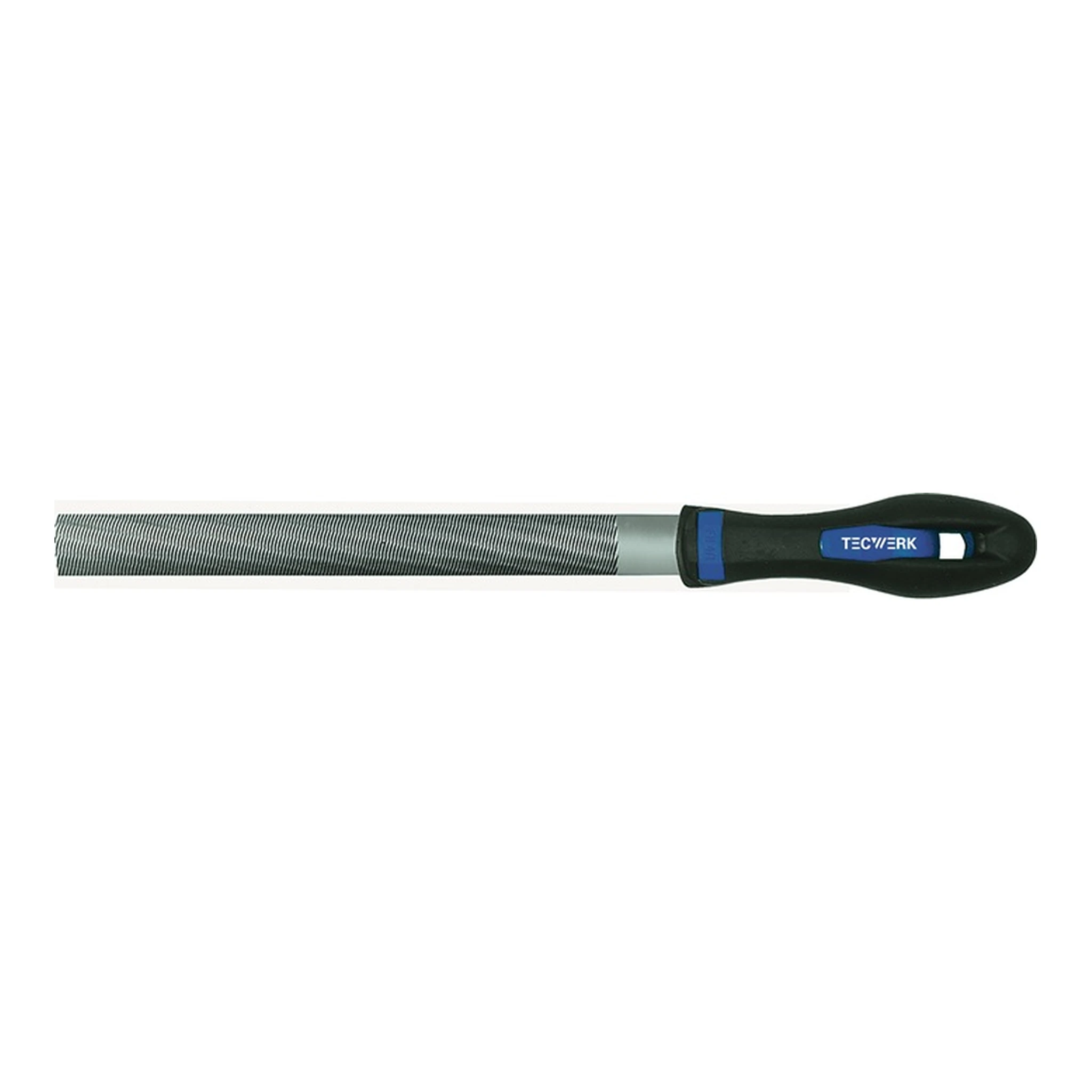TECWERK | Werkstattfeile DIN 7261 | Länge 150 mm Querschnitt 16 x 5 mm Hieb 2 Halbrund