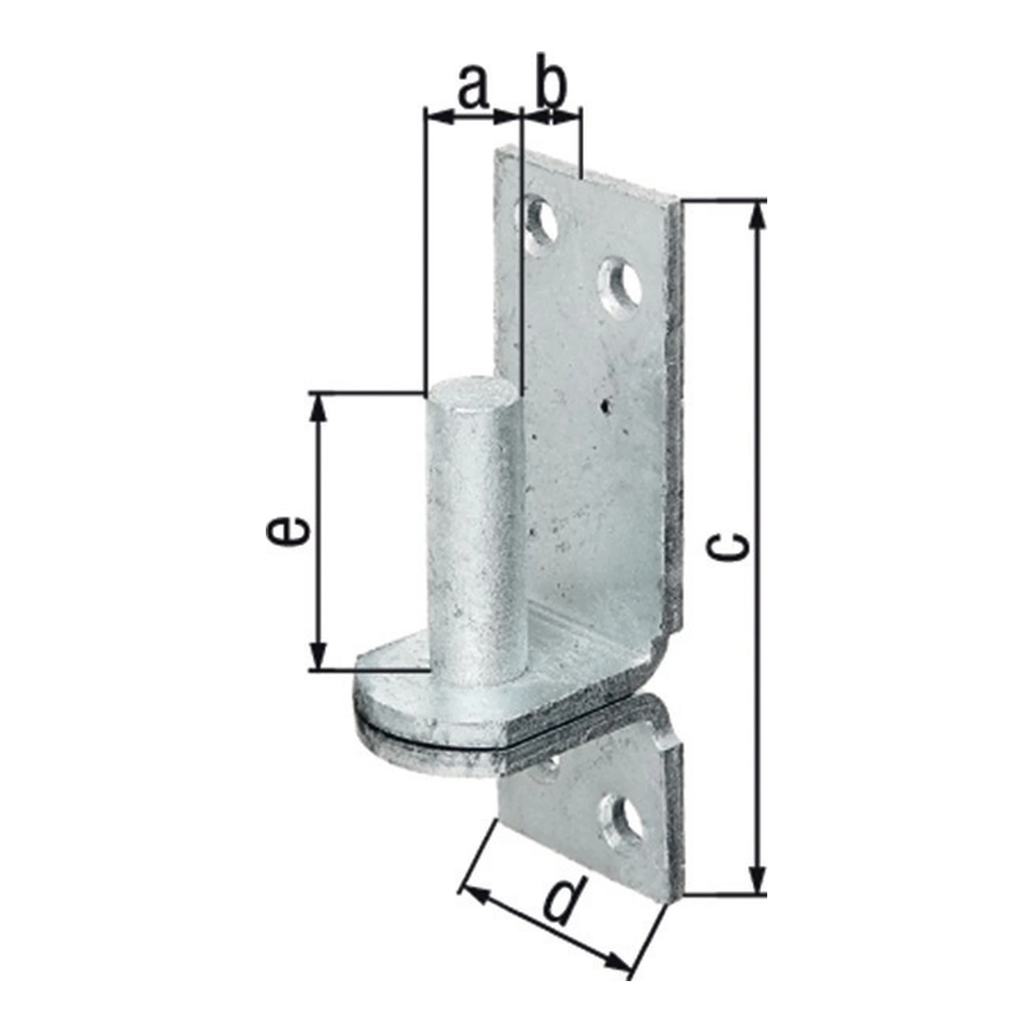 GAH | Kloben | DI auf Platte 16x13mm feuerverzinkt